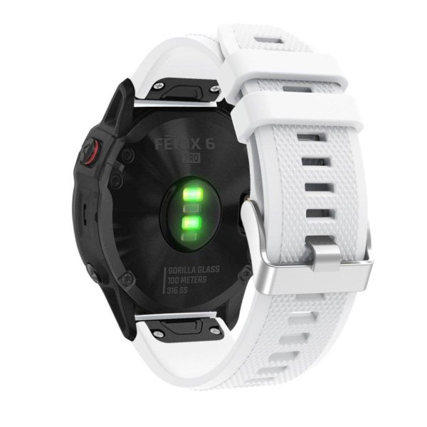 Garmin Fenix 6 Stilfuldt silikone Urrem - Hvid White