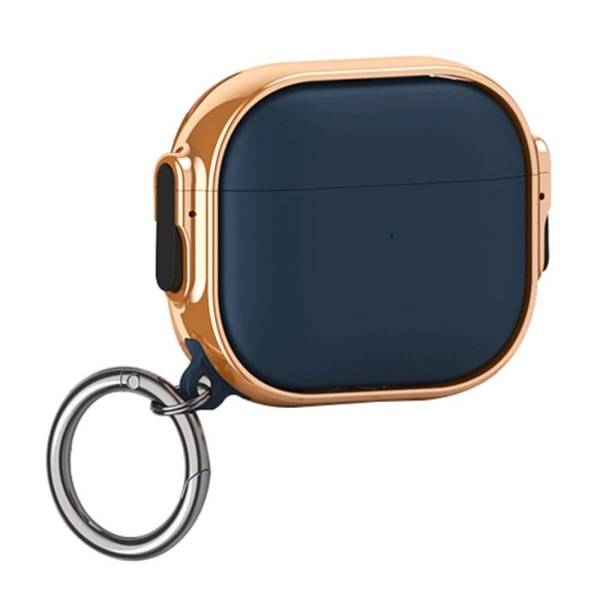 AirPods 3 electroplating case with ring buckle - Rose Gold / Blu Blue