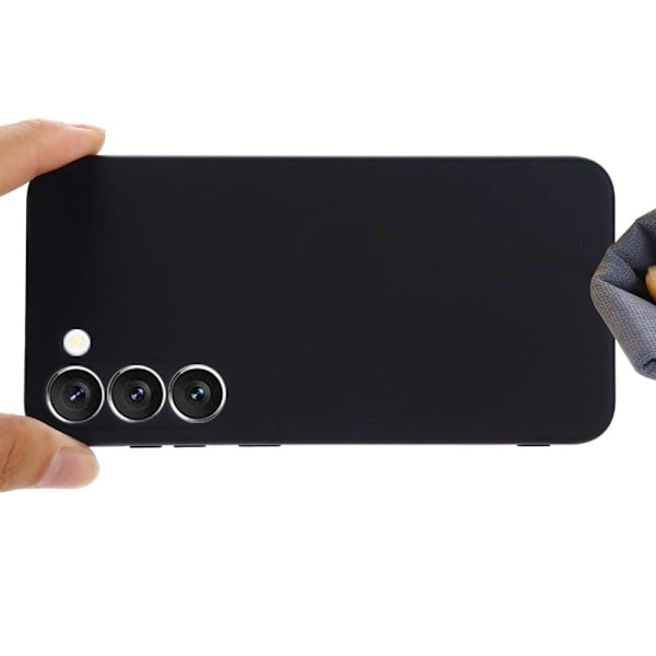 Matta nestesilikoninen kuori Samsung Galaxy S23 Plus - Musta Black