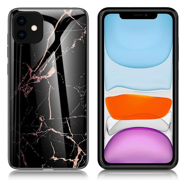 Fantasy Marble iPhone 11 deksel - Gull Black