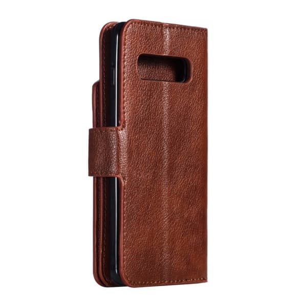 Crazy Horse Samsung Galaxy S10 læder flip etui - Brun Brown