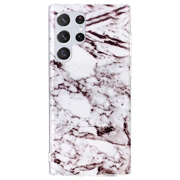 Marble Samsung Galaxy S22 Ultra Suojakotelo - Valkoinen Multicolor
