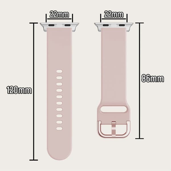 Apple Watch (45 mm) enkel klokkerem i silikon - Rosa Pink