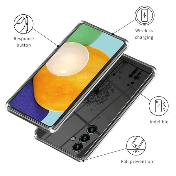 Deco Samsung Galaxy M14 Suojakotelo - Dandelion And Children Black
