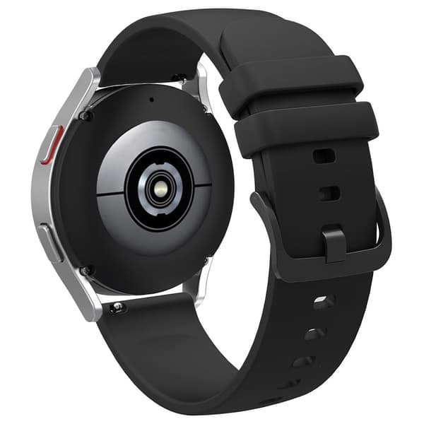 20 mm universal enkel klokkerem i silikon - Svart Black