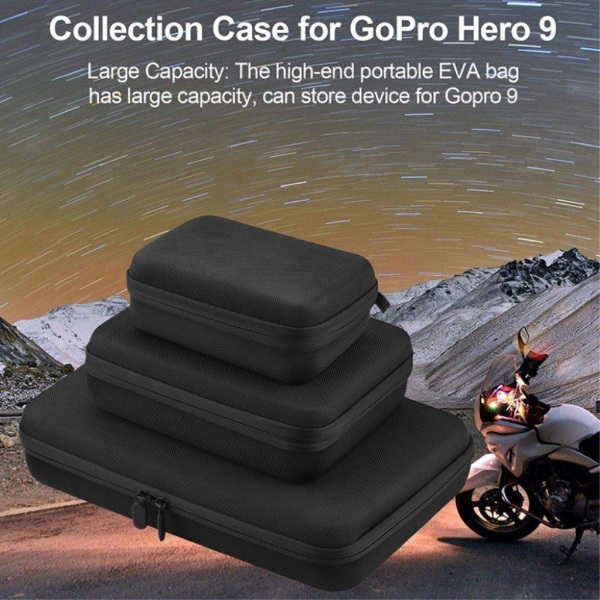 GoPro Hero 9 holdbar and light portable taske - S Black