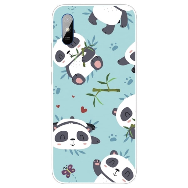 Deco Xiaomi Redmi 9A Etui - Sød Panda Blue