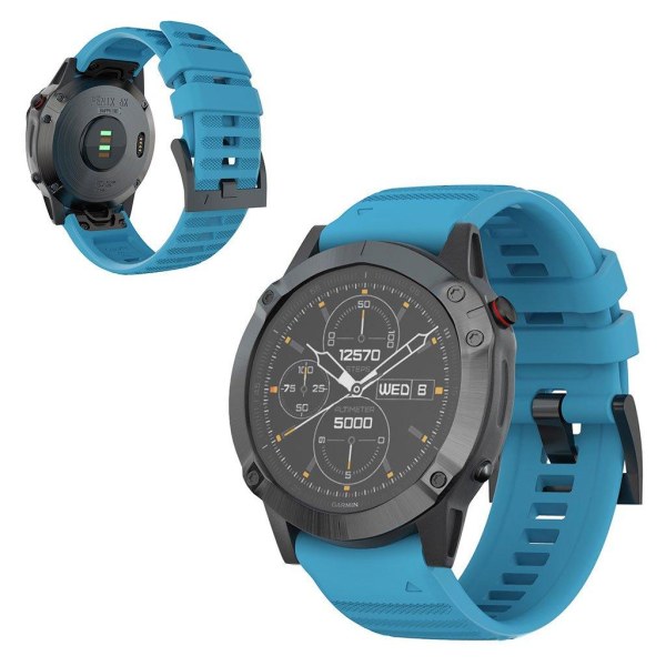 Garmin Fenix 6X Pro / 6X silikoneurrem - Blå Blue