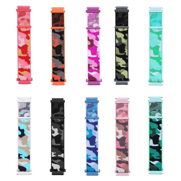 Samsung Galaxy Watch 5 / 5 Pro klockarmband i nylon i kamouflagestil - Röd Röd