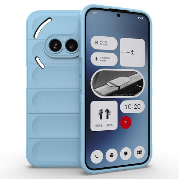 Mjukt greppformat Nothing Phone (2a) skal - Baby Blå Blå