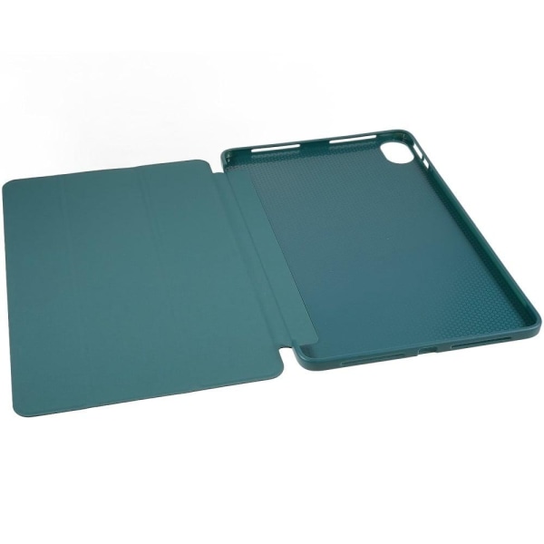 Tri-fold Leather Stand Case for Honor Pad 8 - Blackish Green Green