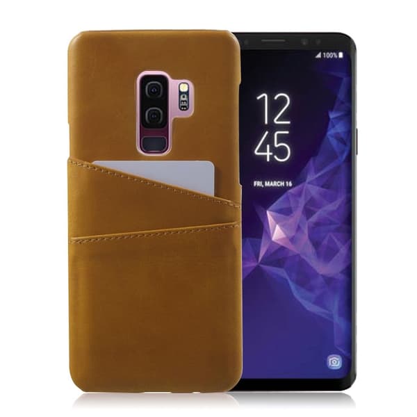 Samsung Galaxy S9 Plus Unikt skal med kortfack - Gul multifärg