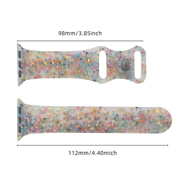 Pattern Band Apple Watch Universal 49mm/45mm/42mm silikone urrem - Transparent Transparent