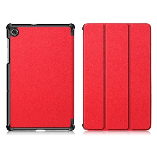 Lenovo Tab M10 HD Gen 2 tri-fold leather flip case - Red Red