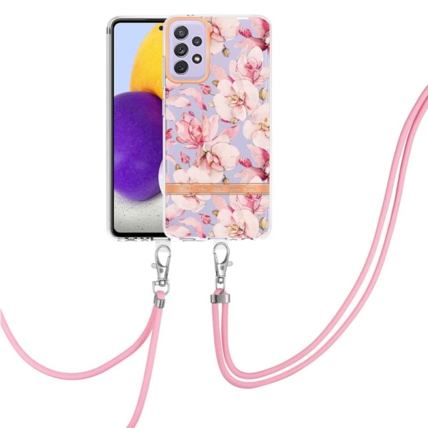 Slim and durable softcover with lanyard for Samsung Galaxy A72 5 Pink