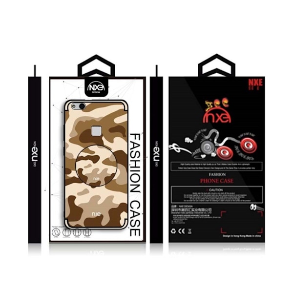 NXE Camouflage serie Huawei P10 Lite hybrid TPU etui - Khaki Brown