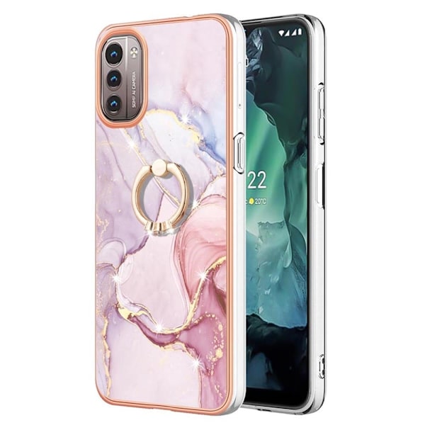 Marmormotiv Nokia G11 / Nokia G21 skal - Roséguld Marmor Dimma Rosa