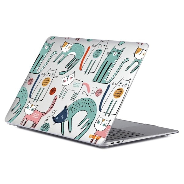 HAT PRINCE MacBook Pro 14 M1 / M1 Max (A2442, 2021) sött fodral i djurstil - Smala Katter Grön