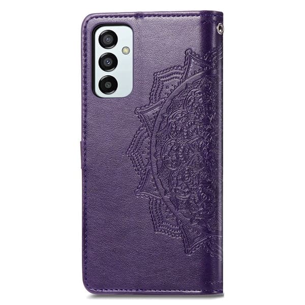 Mandala Samsung Galaxy M23 etui i lær - Lilla Purple