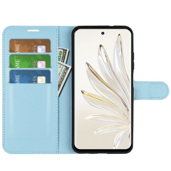 Klassisk Honor 70 Pro Flip Etui - Blå Blue