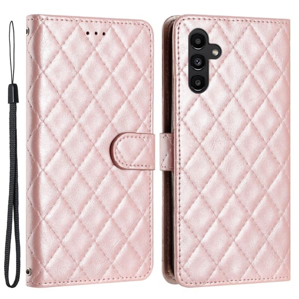 Funktionelt Samsung Galaxy S23 FE rombe etui med pung Pink