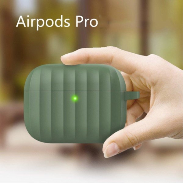 DIROSE AirPods Pro hållbart silikonfodral - Militärgrön Grön