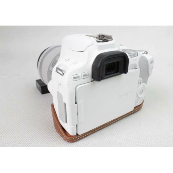 Canon EOS 200D kameraskydd underdelen äkta läder - Brun Brun