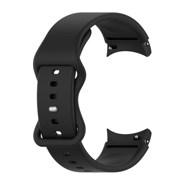 20 mm enkel klokkerem i silikon til Samsung Galaxy Watch 4 - Svart Black
