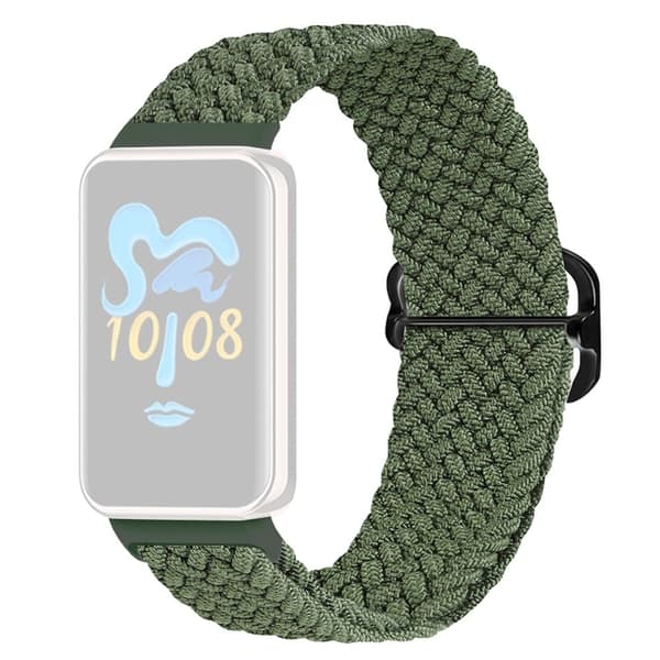 Honor Band 9 flätat armband Justerbart nylonarmband med stretch för sport - Grön Grön