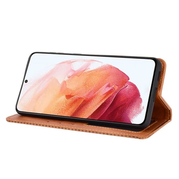 Bofink Vintage Samsung Galaxy S21 Plus Lær Etui - Brun Brown