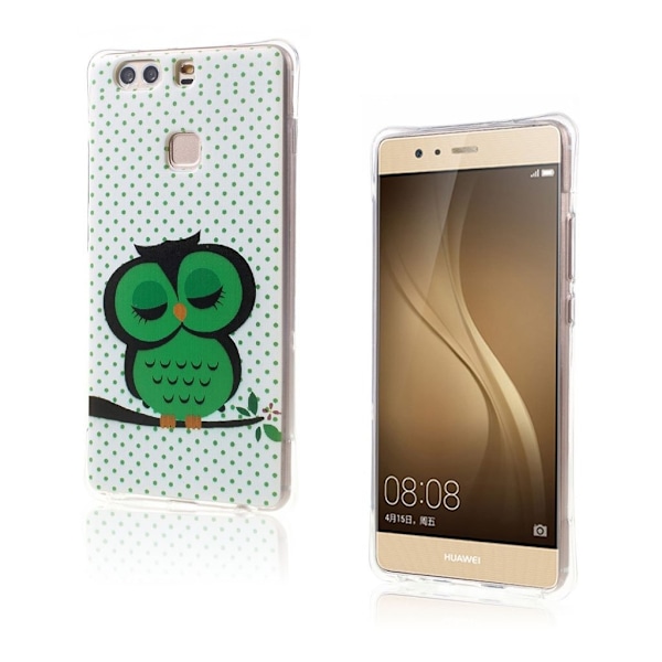 Westergaard Huawei P9 Plus cover - Grøn ugle sovende på en gren Green