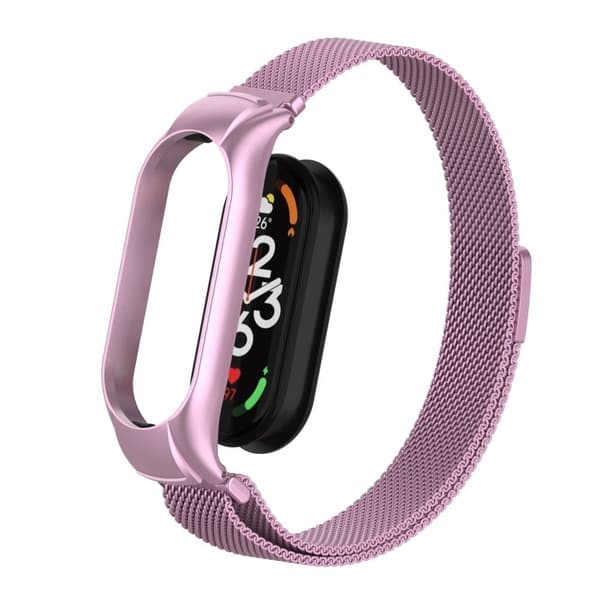 Xiaomi Mi Band 7 milanesisk urrem - Lyserød Rose Pink