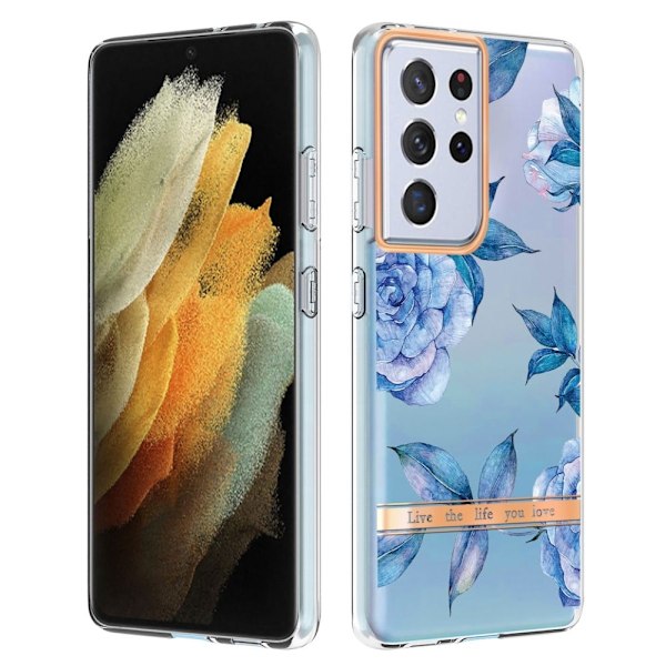 Supertunt och tåligt mjukfodral för Samsung Galaxy S21 Ultra 5G - Blå Pion Blå