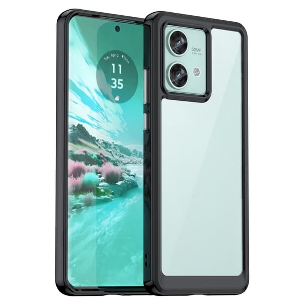 Motorola Edge 40 Neo smart akryl cover - Sort Black