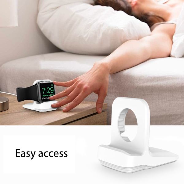 Apple Watch opladningsstand i silikone - Hvid White