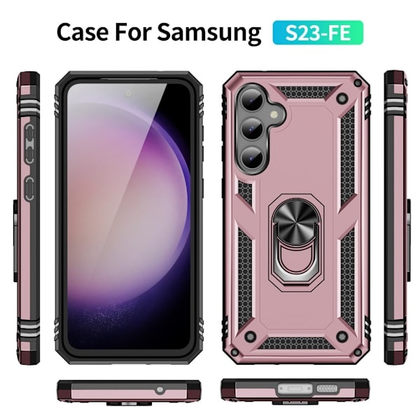 Bofink Combat Galaxy S23 Fe Etui - Rødguld Pink