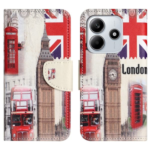 Wonderland Xiaomi Redmi Note 14 5G flip-etui - London Big Ben Multicolor