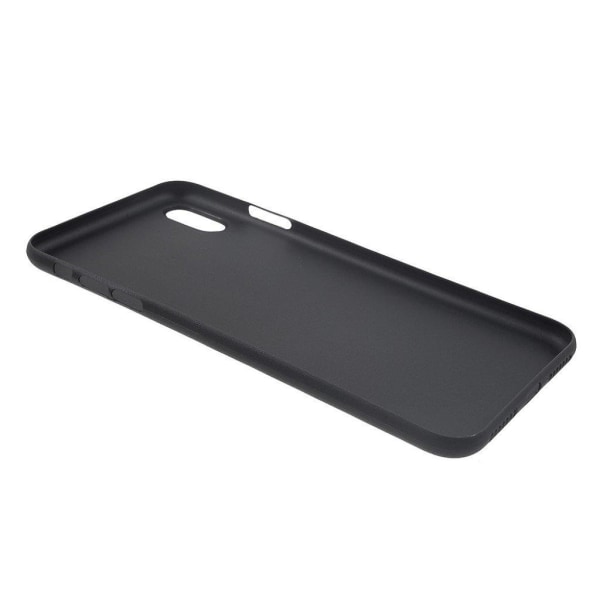 iPhone Xs Max ohut kova muovinen matta pintainen takasuoja kuori Black