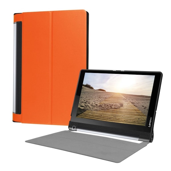 Lenovo Tab 3 Plus 10 PU Lær Flip Etui - Orange Orange