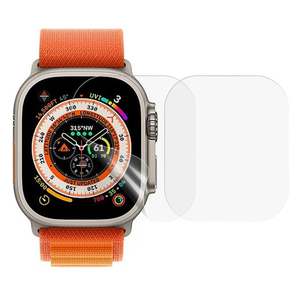 2Pcs Apple Watch Ultra HD näytönsuojain Transparent