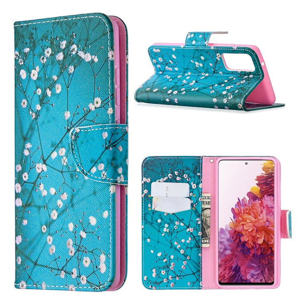 Wonderland Samsung Galaxy S20 FE 5G / Samsung Galaxy S20 FE flip kuoret - Kukkien Oksat Pink