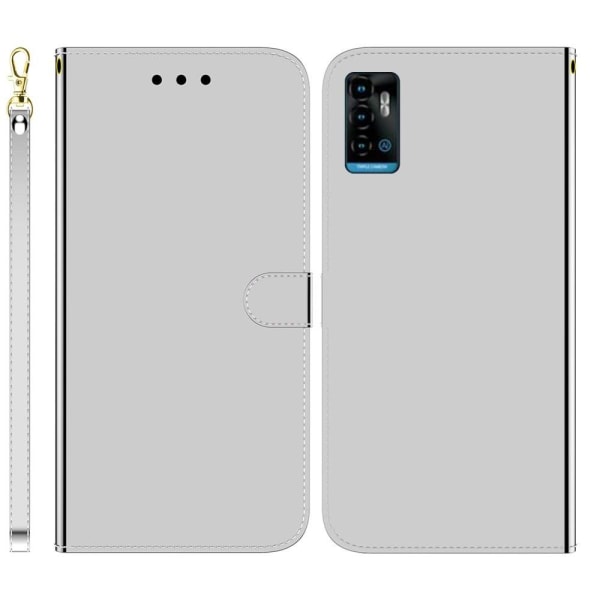 Mirror ZTE Blade A72 / ZTE V40 Vita flip case - Hopea Silver grey