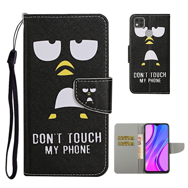 Wonderland Xiaomi Redmi 9C Flip etui - Do not touch my phone Black