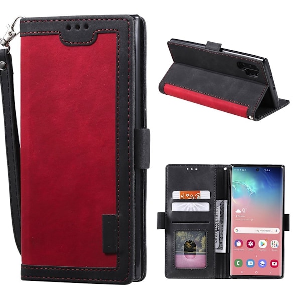 Suburbian läder Samsung Galaxy Note 10 Plus fodral - Röd Röd