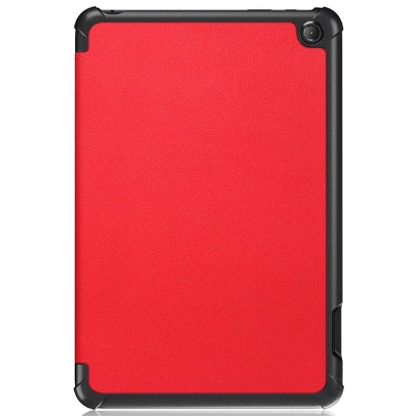 Tri-fold Leather Stand Case for Amazon Fire 7 (2022) - Red Röd