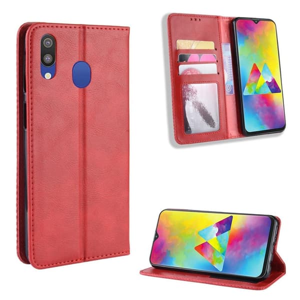 Bofink Vintage Samsung Galaxy M20 Veske - Rød Red