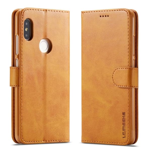 LC.Imeeke läder Xiaomi Redmi Note 6 Pro fodral - Brun Brun