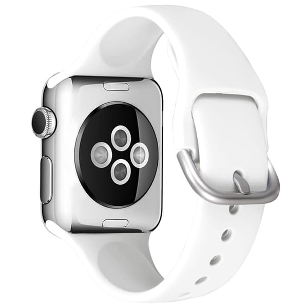 Apple Watch (45 mm) silikoneurrem med justerbart stiftspænde - Hvid White