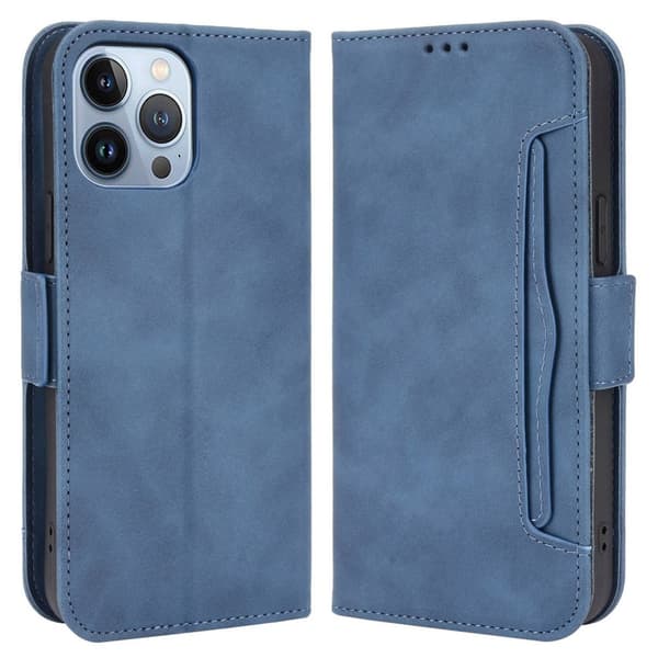 Moderni Nahkalaukku For iPhone 14 - Sininen Blue