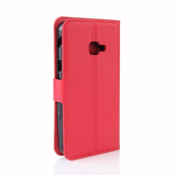 Samsung Xcover 4 Enfärgat skinn fodral - Röd Röd